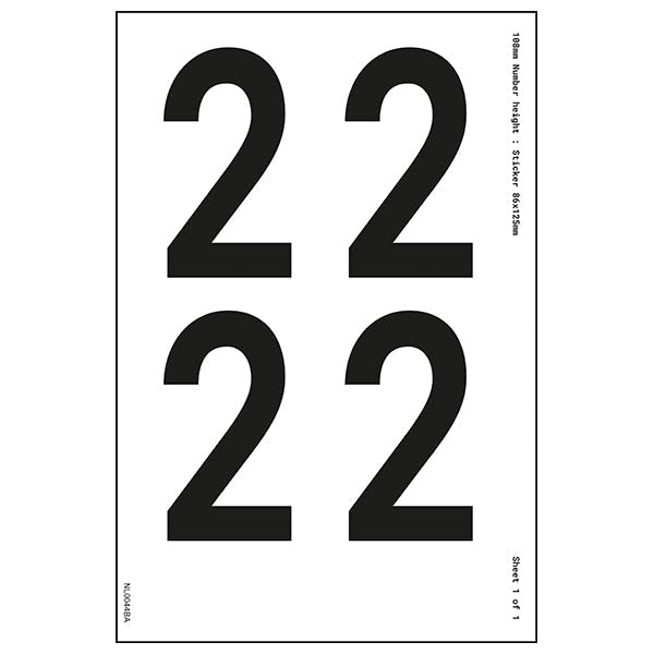 White Self Adhesive 2 Labels Warehouse Numbers & Letters