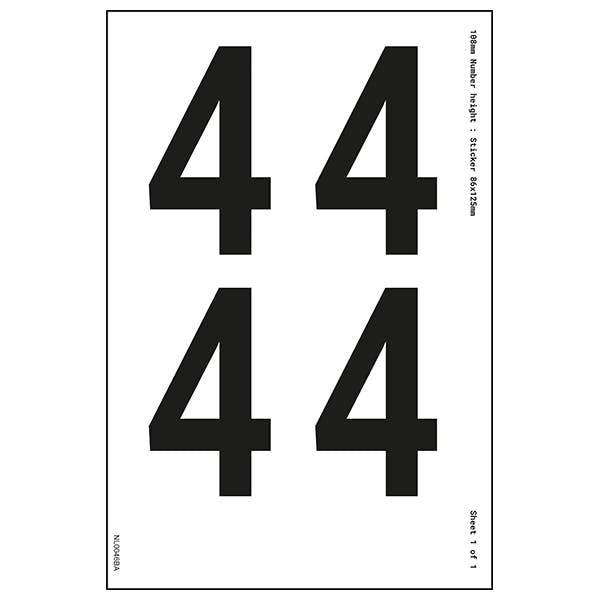 White Self Adhesive 4 Labels Warehouse Numbers & Letters