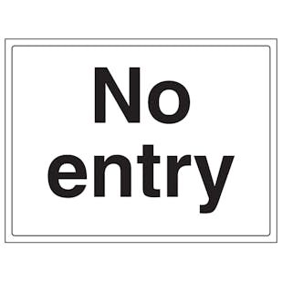 General No Entry - Large Landscape