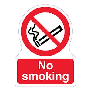 No Smoking - Shaped Sign