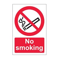 Removable Vinyl No Smoking Signs