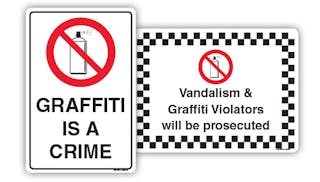 No Vandalism Signs