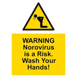 Custom Warning Norovirus Risk Sign