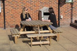 8 Person Octagonal Wooden Picnic Table