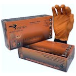 Orange Mamba Snakeskin Nitrile Gloves