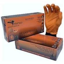 Orange Mamba Snakeskin Nitrile Gloves