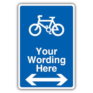 Custom - Mandatory Cycle Parking - Blue - Arrow Left/Right