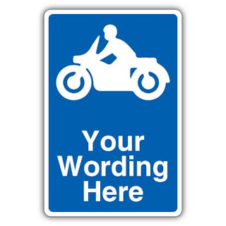 Custom - Mandatory Motorcycle Parking - Blue