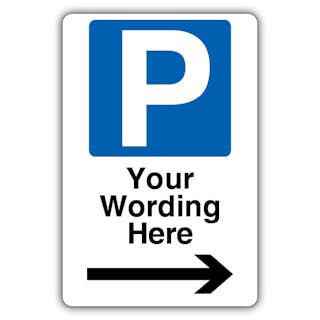Custom - Mandatory Blue Parking - Arrow Right