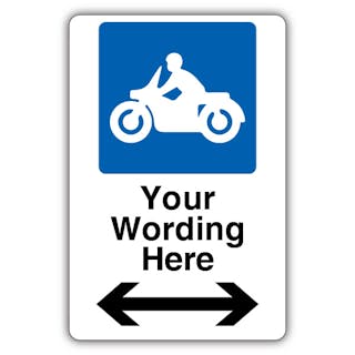 Custom - Mandatory Motorcycle Parking - Arrow Left/Right
