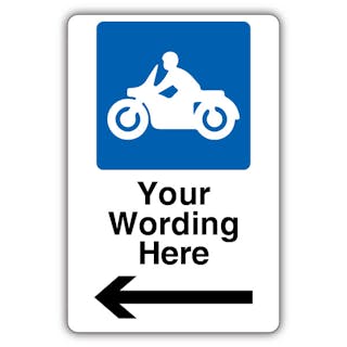 Custom - Mandatory Motorcycle Parking - Arrow Left