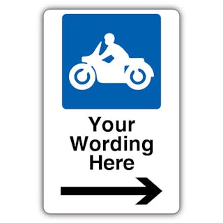 Custom - Mandatory Motorcycle Parking - Arrow Right