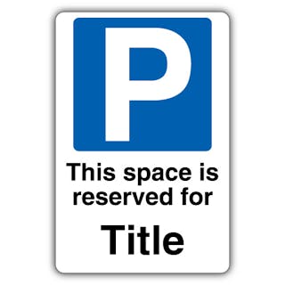 This Space Is Reserved For 'Title'