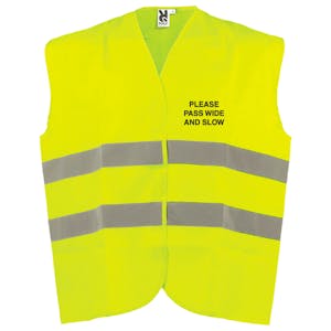 Adjustable Hi-Vis Vest - Please Pass Wide & Slow