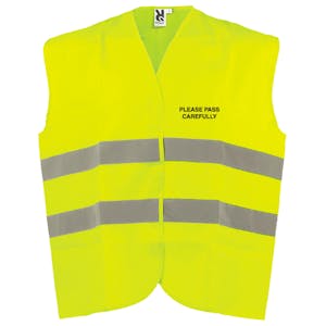 Adjustable Hi-Vis Vest - Please Pass Carefully