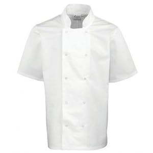 Premier Studded Front Short Sleeve Chef's Jacket