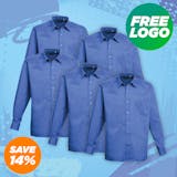 5 Premier Long Sleeve Shirts For £99 - Includes Free Embroidered Logo!