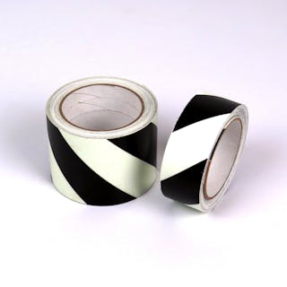 Premium Photoluminescent Anti-Slip Tape - Black Chevron