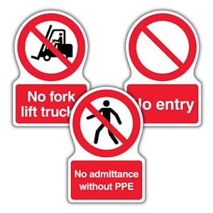 Prohibition Shaped Signs