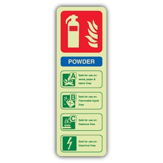 Photoluminescent Powder Fire Extinguisher