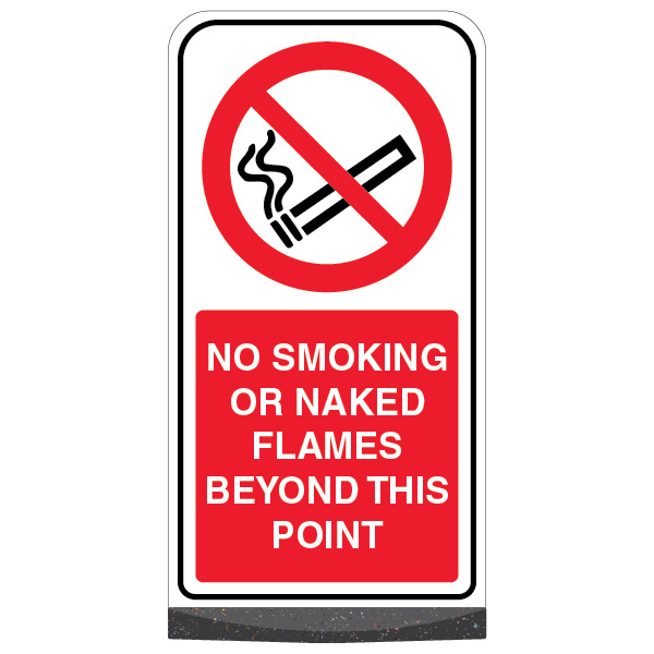 Freestanding Sign No Smoking Or Naked Flames Beyond This Point Freestanding Sign Eurekadirect