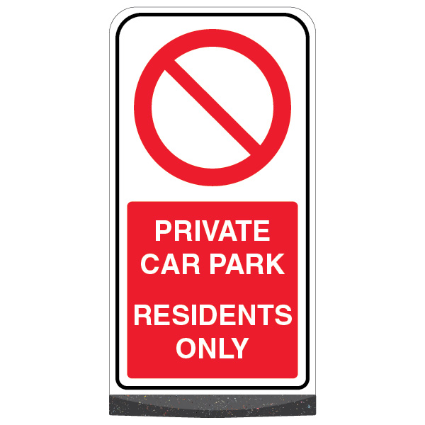 Freestanding Sign - Private Car Park Residents Only | Freestanding Sign ...