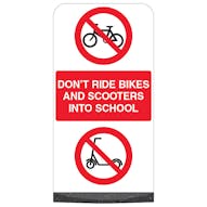 Don't Ride Bikes and Scooters Into School