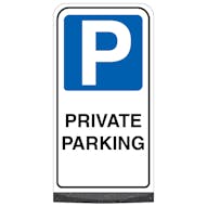 Freestanding Sign - Private Parking - Mandatory Blue Parking