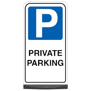 Freestanding Sign - Private Parking - Mandatory Blue Parking