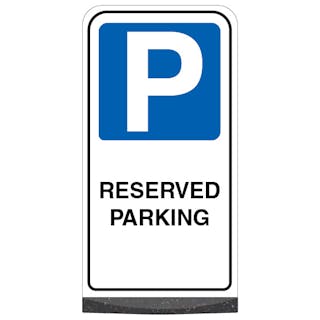 Freestanding Sign - Reserved Parking - Mandatory Blue Parking