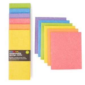 ecoLiving Rainbow Compostable Sponge Cleaning Cloths