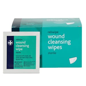 Reliwipe Sterile Saline Moist Cleansing Wipes
