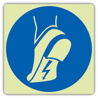 Photoluminescent Anti-Static Footwear Symbol