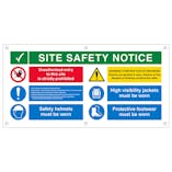 Multi Hazard Site Safety Notice 6 Points Banner