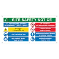 Multi Hazard Site Safety All Visitors To Site Office Banner