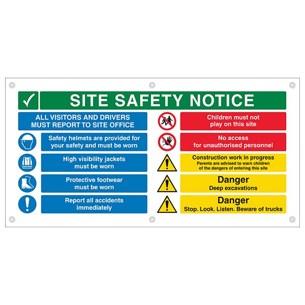 Children Must Not Play Banner | Safety Signs 4 Less