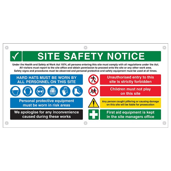 Unauthorised Entry Is Forbidden Banner | Safety Signs 4 Less