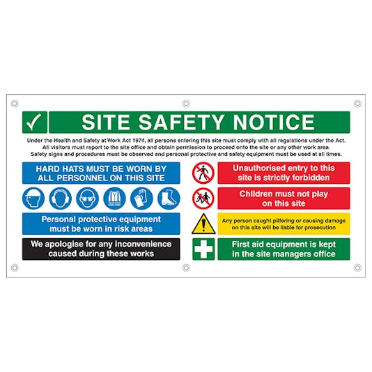 Unauthorised Entry Is Forbidden Banner | Safety Signs 4 Less