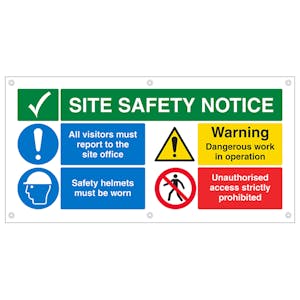 Site Safety Warning Banner
