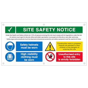 Multi Hazard Site Safety Hi Vis Jackets Banner