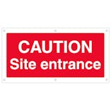 Caution Site Entrance Banner