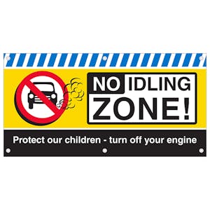 No Idling Zone Banner
