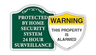 Security Alarm Signs