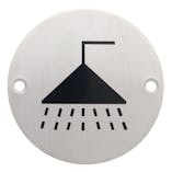 Shower Symbol - Stainless Steel