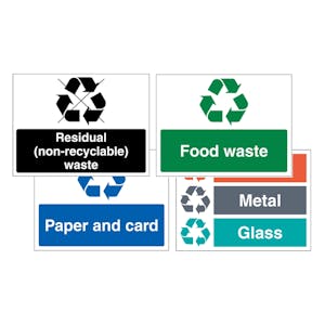 Simpler Recycling - Recycling Symbol - Landscape - 4 Pack