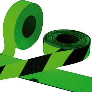 Standard Photoluminescent Anti-Slip Tape - Black Chevron