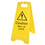 Double Sided Floor Sign - Caution Men At Work