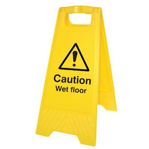 Double Sided Floor Sign - Caution Wet Floor