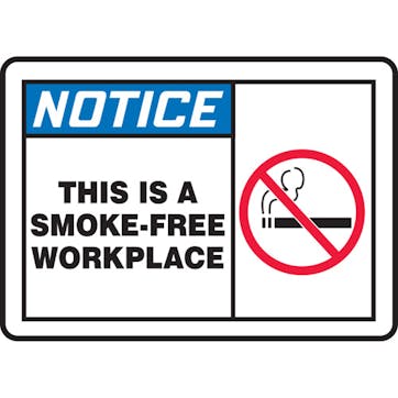 This Is A Smoke-Free Workplace W/Graphic