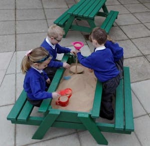Nursery Picnic Table with Sandbox